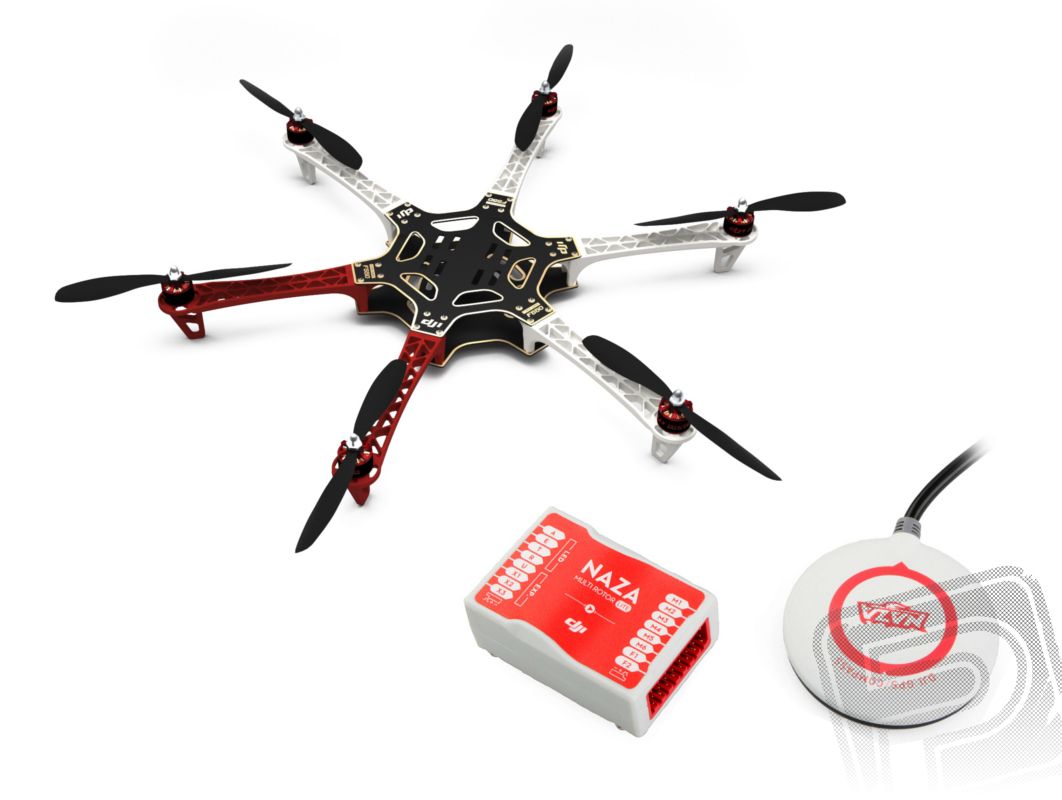 F550 + Naza-M LIte + GPS + podvozek DJI